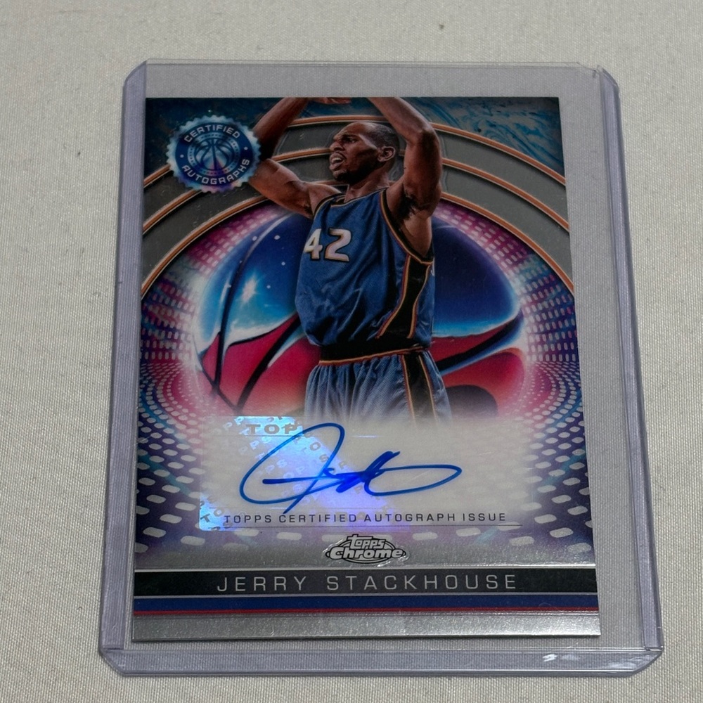 Jerry Stackhouse Autographed Basketball Card Topps NBA 2024/2025 Card